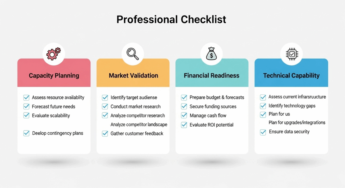 Investment decision checklist for food production line buyers