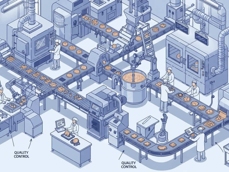 Complete turnkey food production line setup showing modern processing equipment and workflow